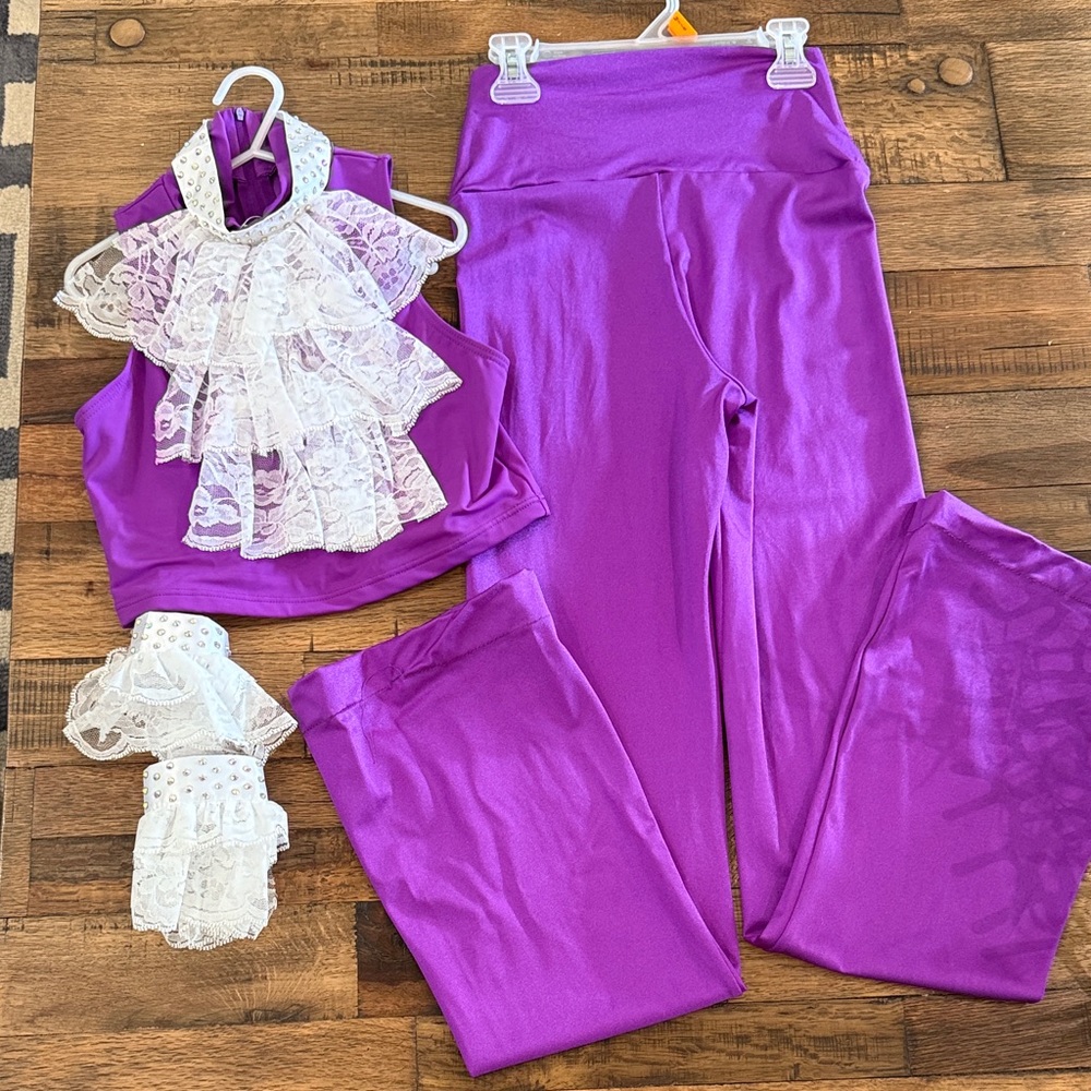 Weissman Purple and White Kids Dance Costume